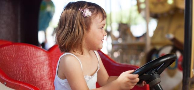 girl carousel car scaled