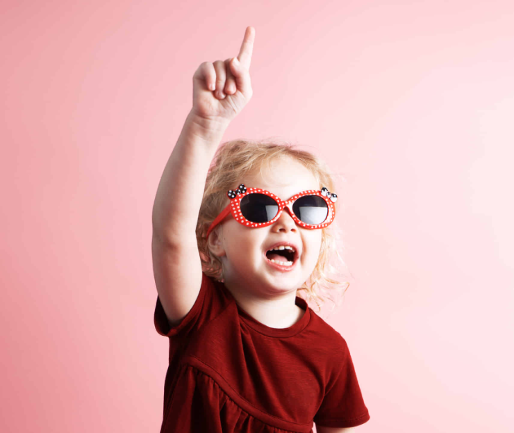 Child in sunglasses